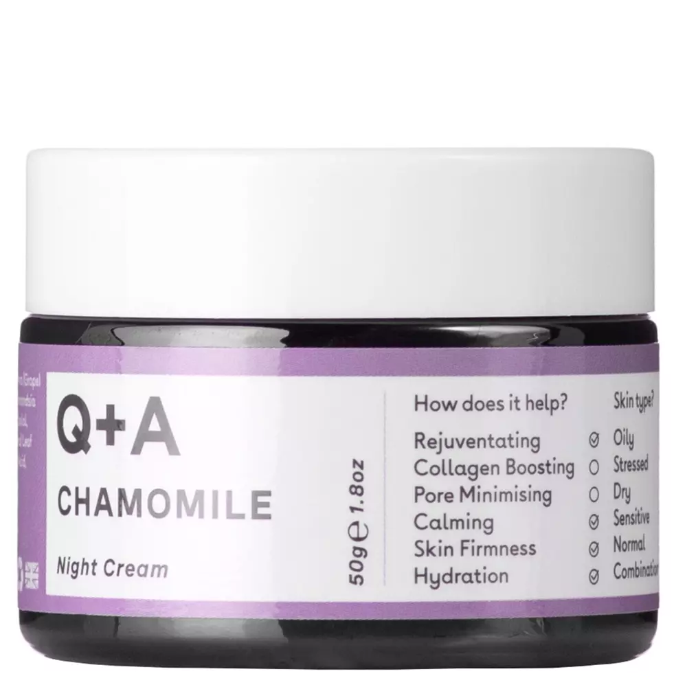 Q+A - Chamomile - Night Cream - Atjaunojošs un nomierinošs sejas nakts krēms ar kumelītēm - 50ml