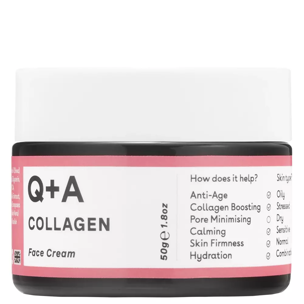 Q+A - Collagen - Face Cream - Izlīdzinošs un tvirtinošs sejas krēms ar kolagēnu - 50ml