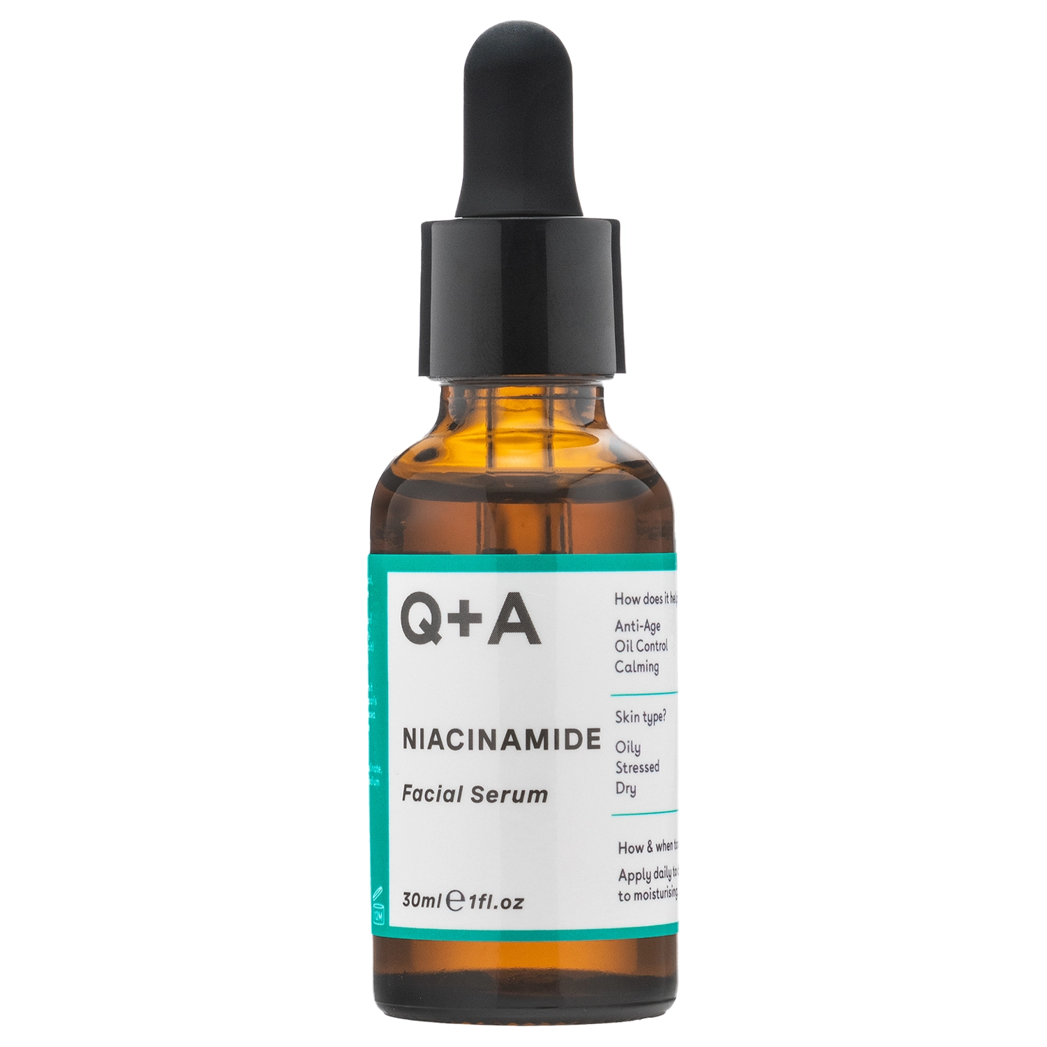 Q+A - Niacinamide Facial Serum - Līdzsvarojošs sejas serums ar niacinamīdu - 30ml