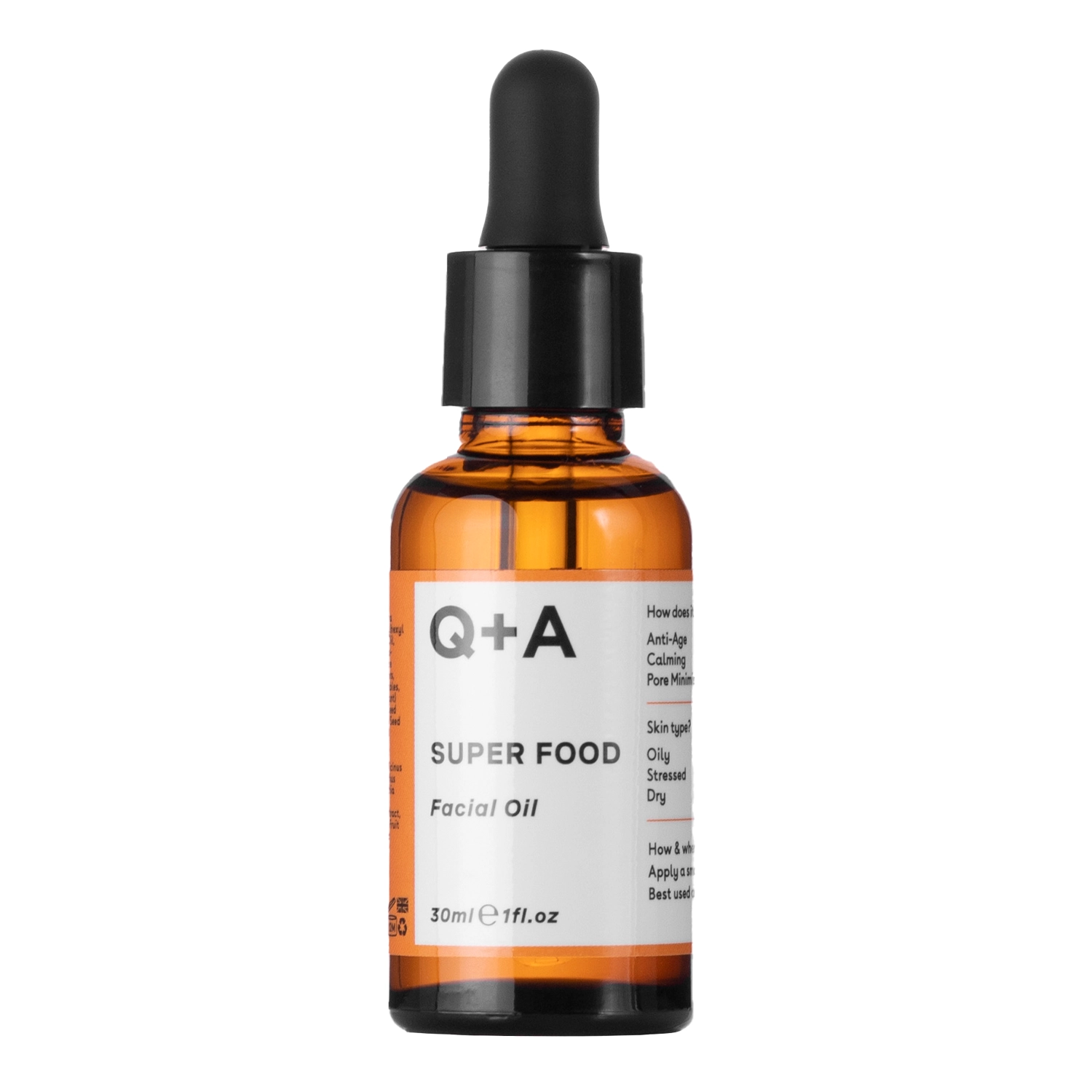 Q+A - Super Food - Facial Oil - Atjaunojoša sejas eļļa Super Food - 30ml