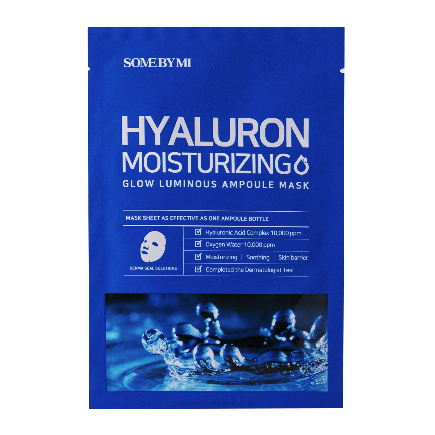 Some By Mi - Hyaluron Moisturizing - Glow Luminous Ampoule Mask - Mitrinoša auduma maska - 25g