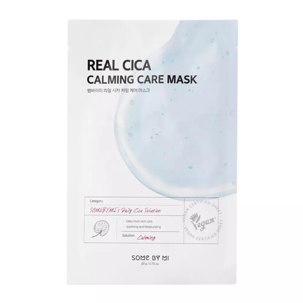 Some By Mi - Real Cica Calming Care Mask - Nomierinoša sejas maska - 20g