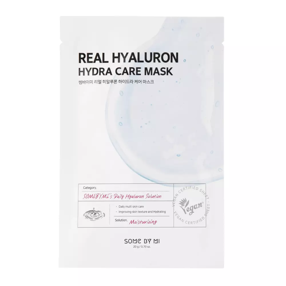 Some By Mi - Real Hyaluron Hydra Care Mask - Mitrinoša spilventiņu maska - 20g