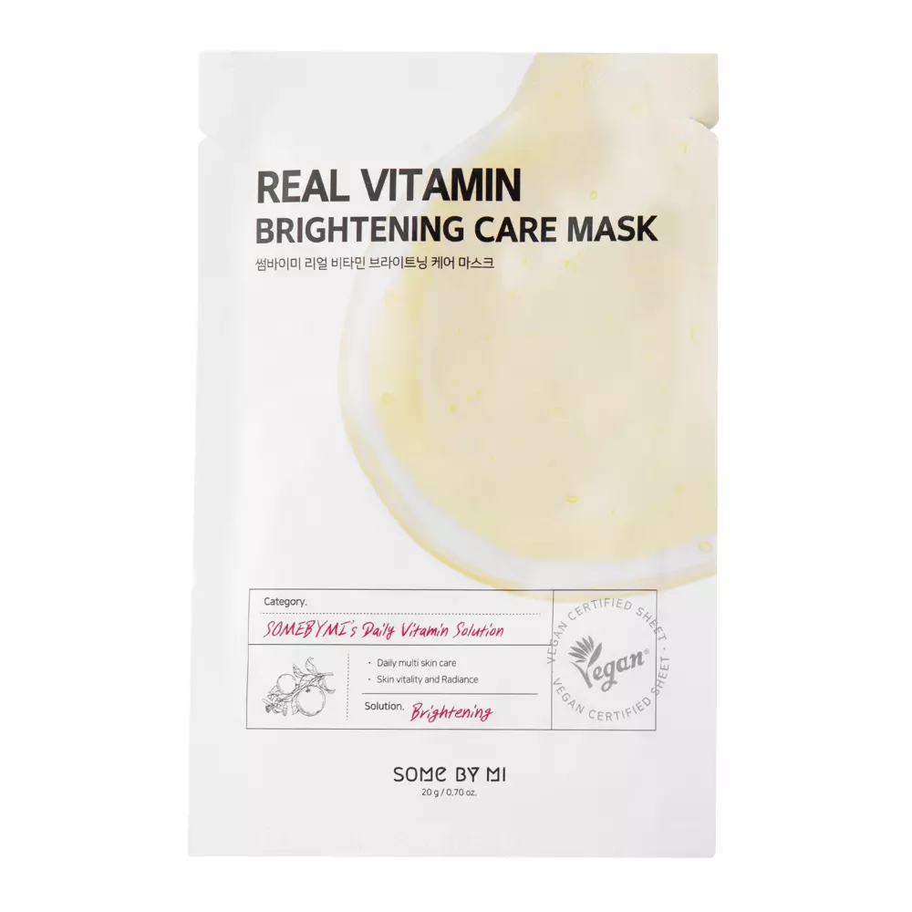 Some By Mi - Real Vitamin Brightening Care Mask - Izgaismojoša plīvura maska - 20g