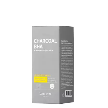 Some by Mi - Charcoal BHA Pore Clay Bubble Mask - Attīroša māla un ogļu attīroša maska - 120g