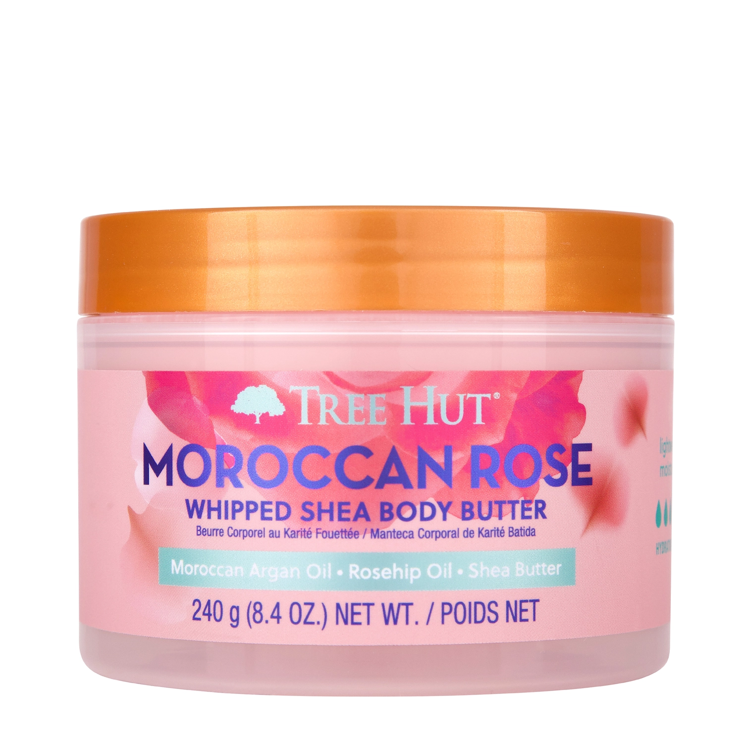 Tree Hut - Whipped Body Butter Moroccan Rose - Mitrinošs Ķermeņa Sviests - Marokas Roze - 240g