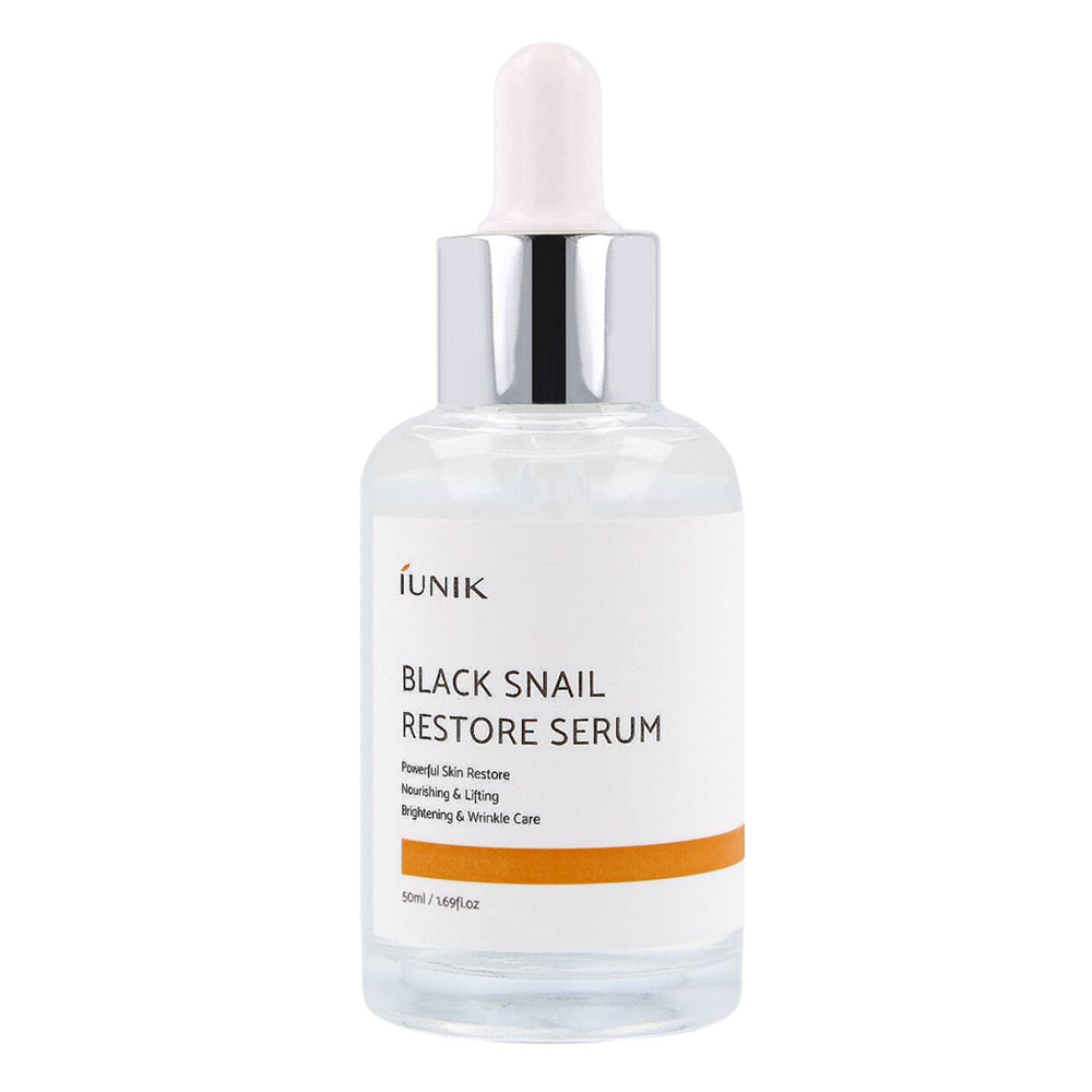 iUNIK - Black Snail Restore Serum - Atjaunojošs serums ar gliemežu gļotu - 50ml