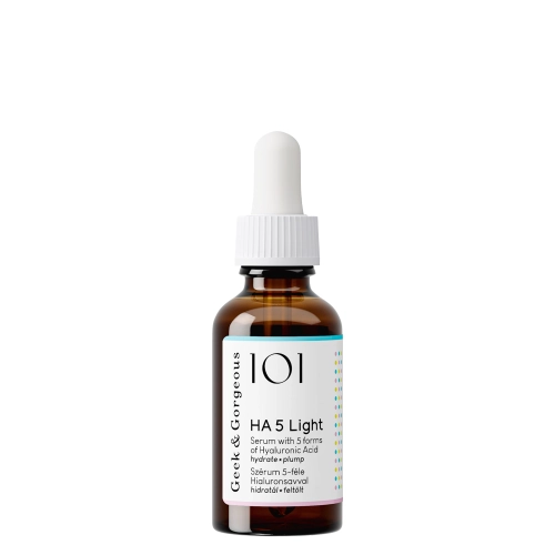 Geek & Gorgeous - HA 5 Light - Serums ar 5 Hialuronskābes Formām Kombinētai un Taukainai Ādai - 30ml