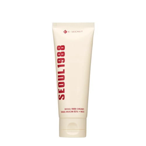 K-SECRET - SEOUL 1988 Cream : Snail Mucin 93% + Rice - Nomierinošs Sejas Krēms ar Gliemežu Gļotu Filtrātu un Rīsiem - 100ml