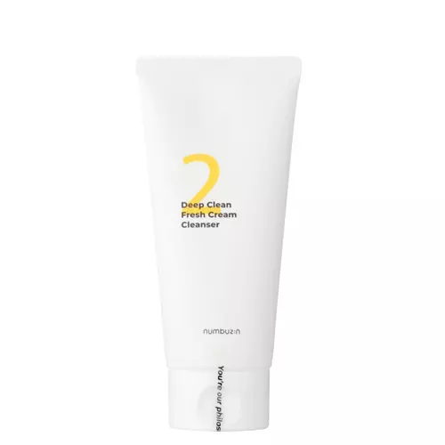 Numbuzin - No.2 -  Deep Clean Fresh Cream Cleanser - Mitrinoša Emulsija Sejas Mazgāšanai - 120ml