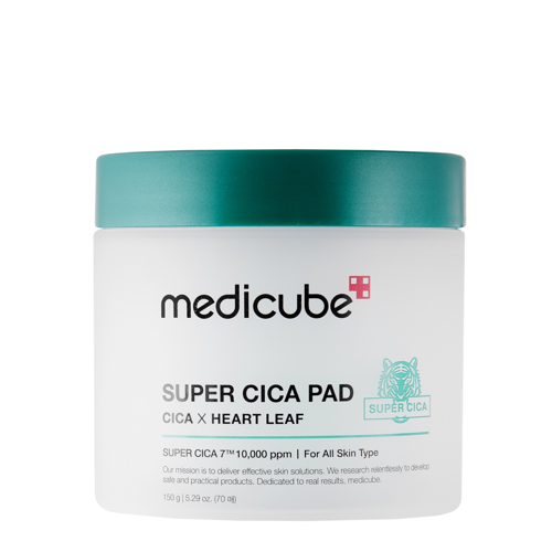 Medicube - Super Cica Pad - Pīlinga-Nomierinoši Sejas Kosmētiskie Spilventiņi - 70gab./150g