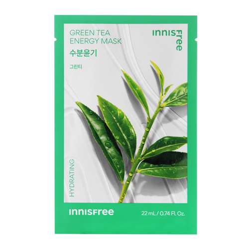 Innisfree - Squeeze Energy Mask - Green Tea - Hydrating - Зволожувальна тканинна маска із зеленим чаєм - 22ml