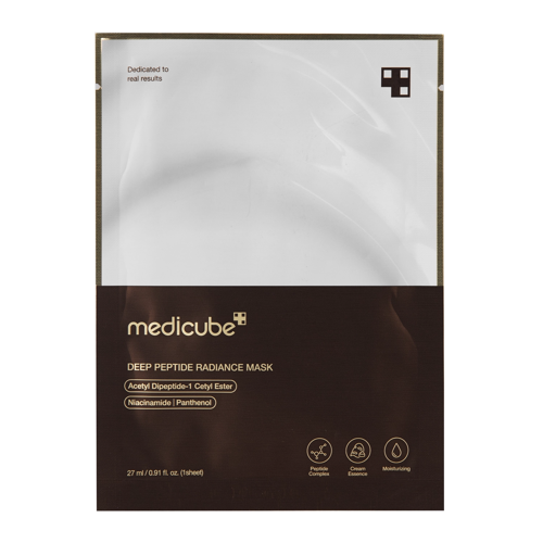 Medicube - Deep Peptide Mask - Тканинна маска з пептидами для сяйва шкіри обличчя - 1шт./27ml