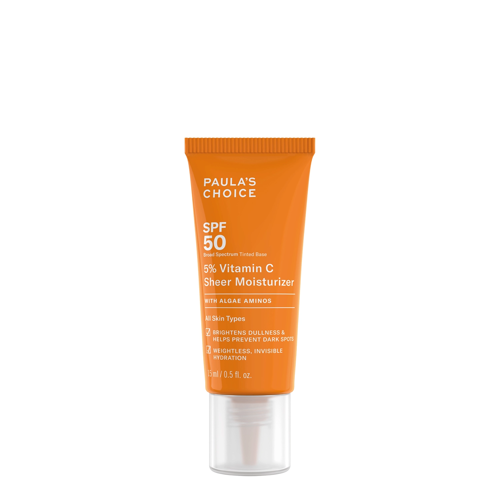 Paula's Choice - 5% Vitamin C Sheer Moisturizer SPF50 - Зволожувальний сонцезахисний крем з вітаміном С - 15ml