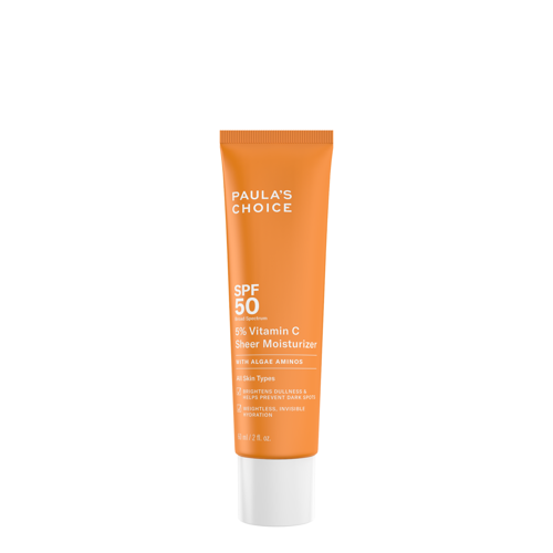 Paula's Choice - 5% Vitamin C Sheer Moisturizer SPF50 - Зволожувальний сонцезахисний крем з вітаміном С - 60ml