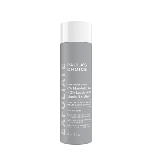 Paula's Choice - 6% Mandelic Acid + 2% Lactic Acid Liquid Exfoliant - Ексфоліант для обличчя з AHA-кислотами - 88ml