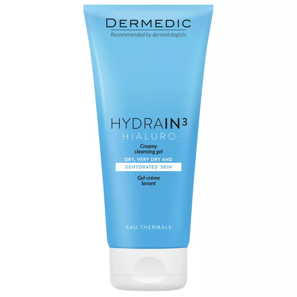 Dermedic - Кремовий гель для вмивання - Hydrain 3 Hialuro - Creamy Cleansing Gel - 200ml