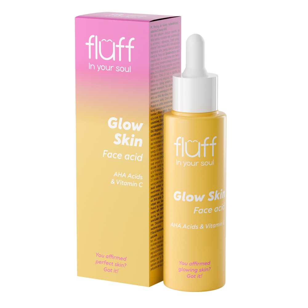 Fluff - Glow Skin - Face Acid - Освітлювальний пілінг для обличчя - Вітамін С та АНА-кислоти - 40ml