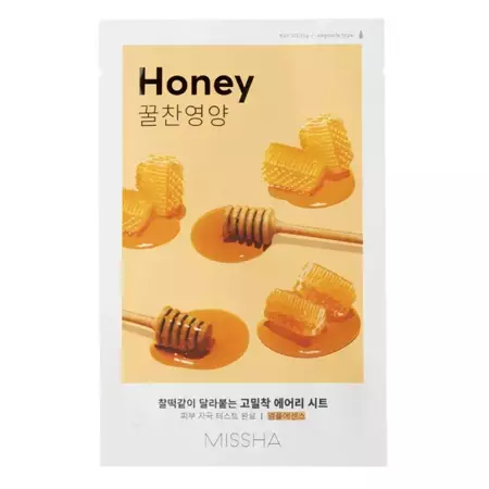 Missha - Airy Fit Sheet Mask - Honey - Регенерувальна тканинна маска для обличчя з медом - 19g