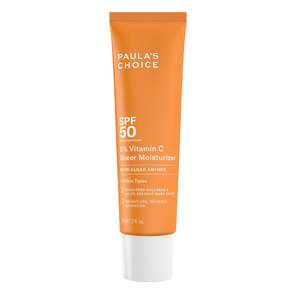 Paula's Choice - 5% Vitamin C Sheer Moisturizer SPF50 - Зволожувальний сонцезахисний крем з вітаміном С - 60ml