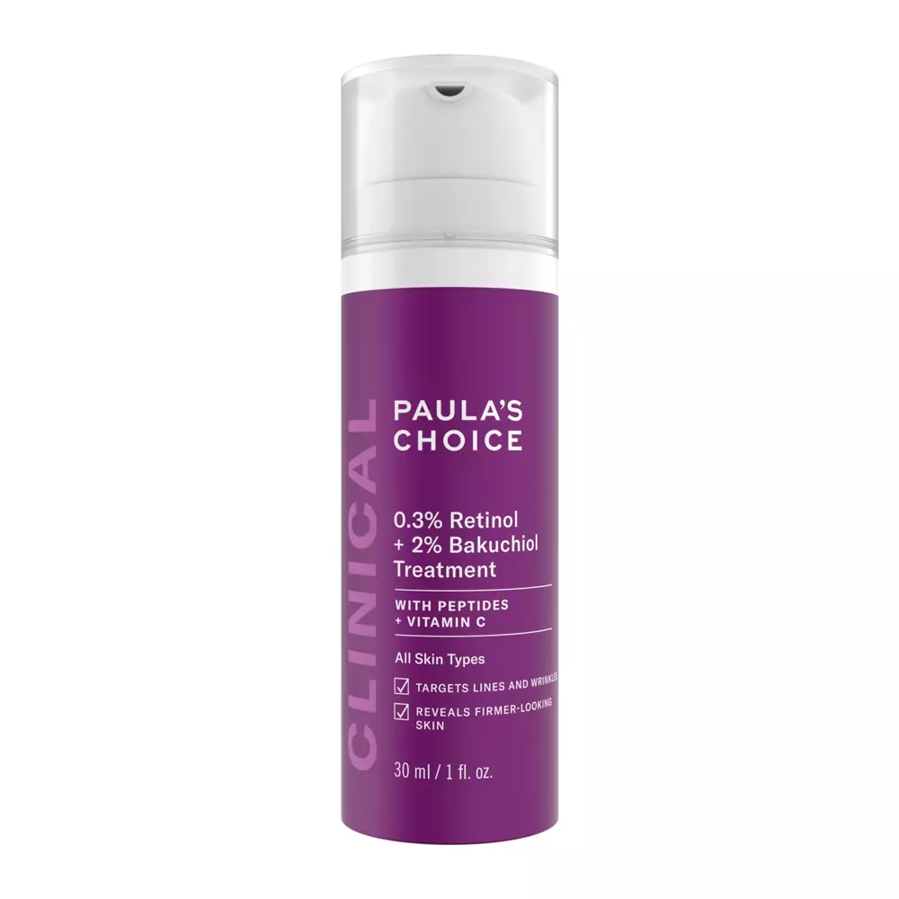 Paula's Choice - Clinical - 0.3% Retinol + 2% Bakuchiol Treatment - Бальзам для обличчя з ретинолом і бакучіолом - 30ml