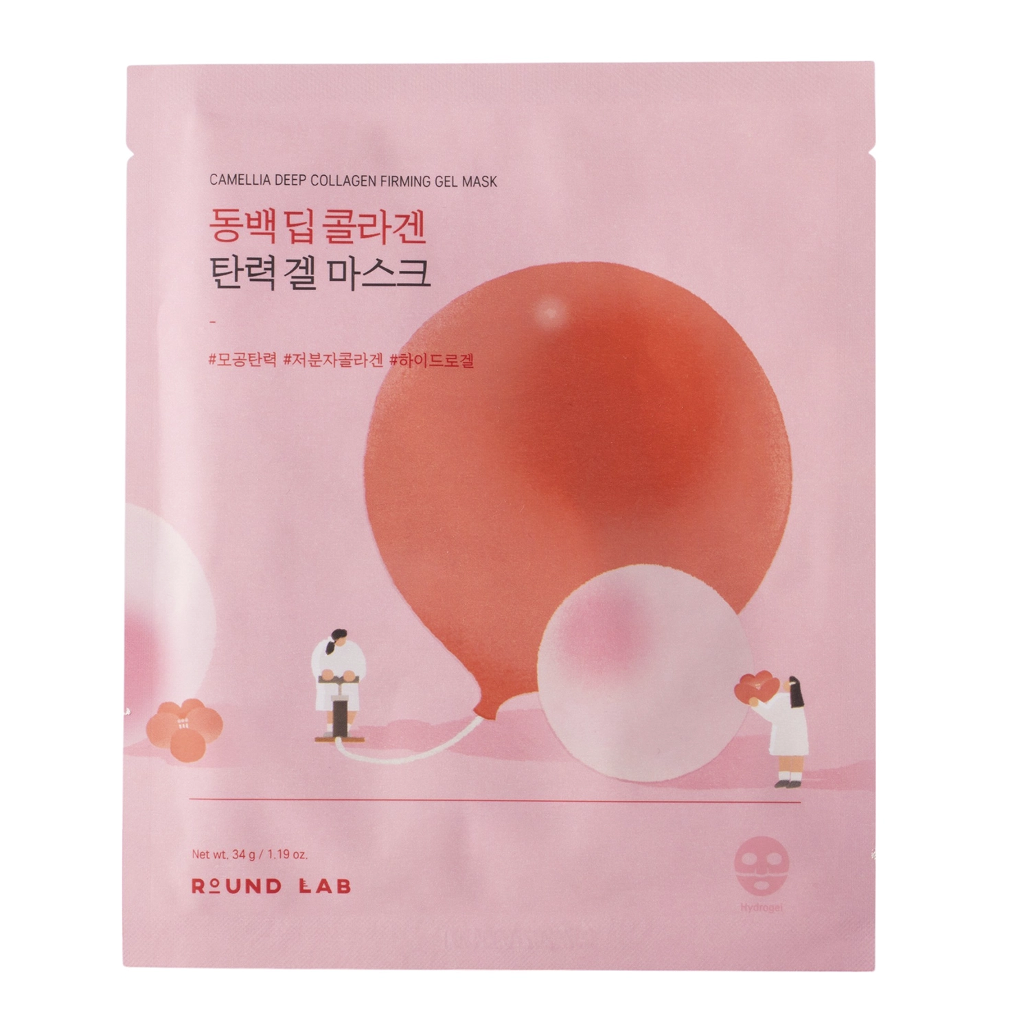 Round Lab - Camellia Deep Collagen Firming Gel Mask - Зміцнювальна гелева маска з колагеном - 34g