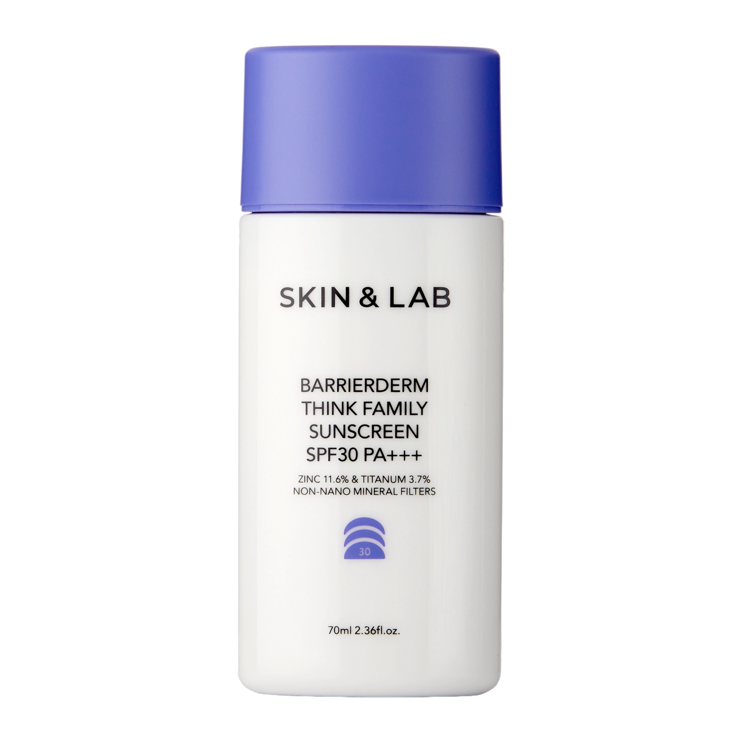 Skin&Lab - Barrierderm Think Family Sunscreen - Сонцезахисний крем для обличчя та тіла з фізичними фільтрами - 70ml